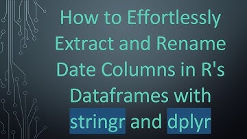 How to Effortlessly Extract and Rename Date Columns in R