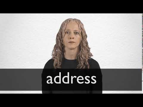 How to pronounce ADDRESS in British English