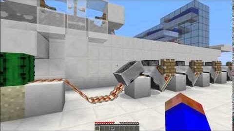 Minecraft concept: fast minecart based mined items unloading station