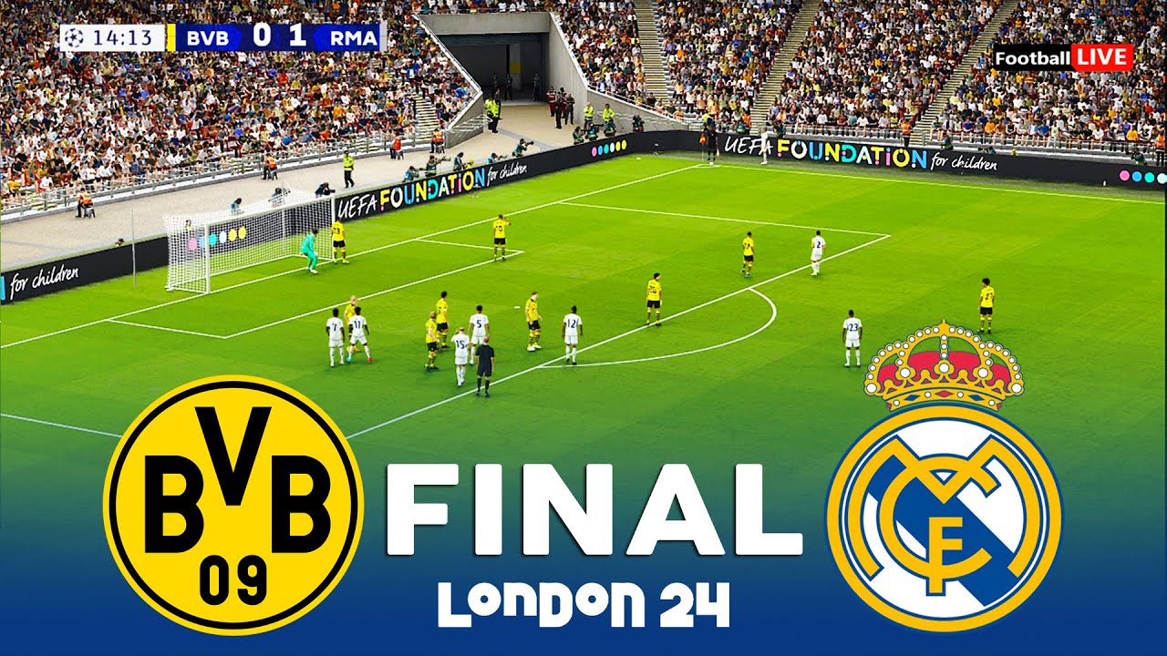BORUSSIA DORTMUND vs REAL MADRID | FINAL | UEFA Champions League 2024 ...