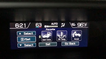 2018 Subaru Crosstrek Limited Upper Screen Settings