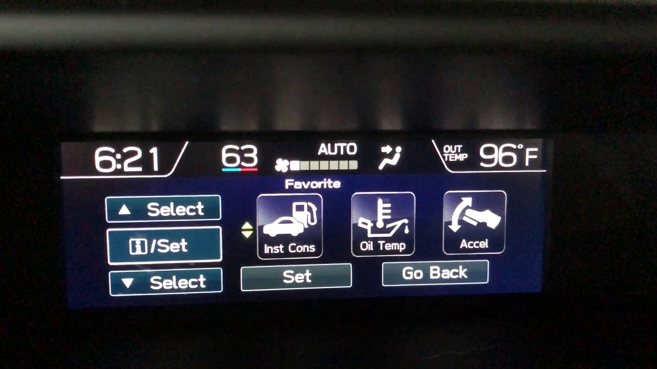 2018 Subaru Crosstrek Limited Upper Screen Settings YouTube