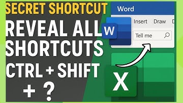 Secret Shortcut: Ctrl + Shift + ? – Reveal All Shortcuts in Word & Excel