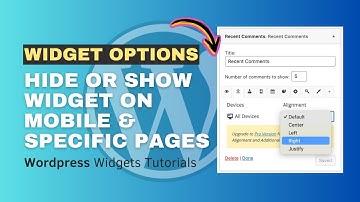 How to hide or show Wordpress Widgets on mobile & specific pages