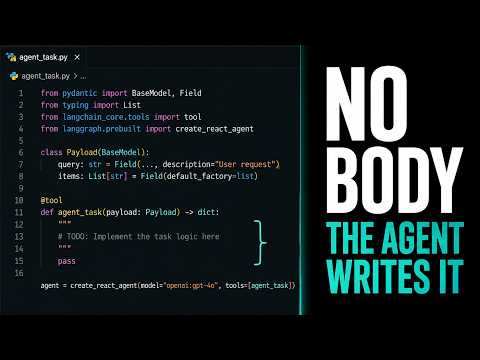 I wrote a Python function with no body. An agent wrote the body