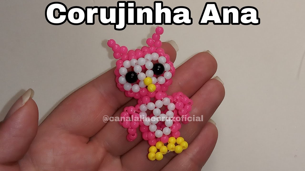 Corujinha Ana de Miçangas/Pérolas- Passo a Passo (beaded owl)