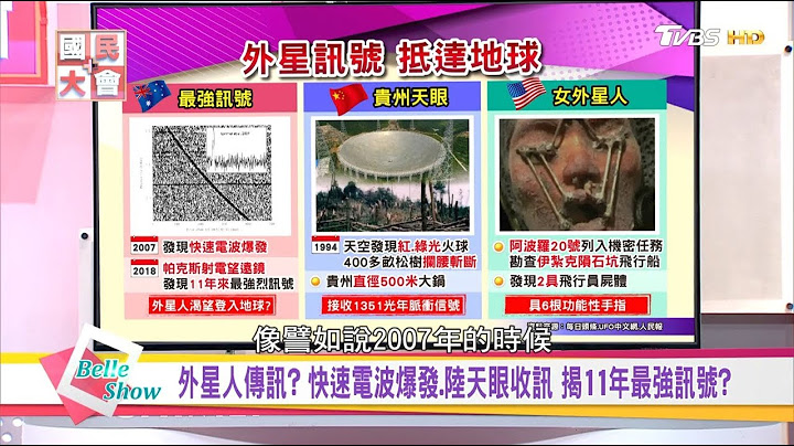 外星人发送11年最强讯号? 中国天眼收到神秘信息? 快速电波爆发 国民大会 20180924 (完整版) - 天天要闻