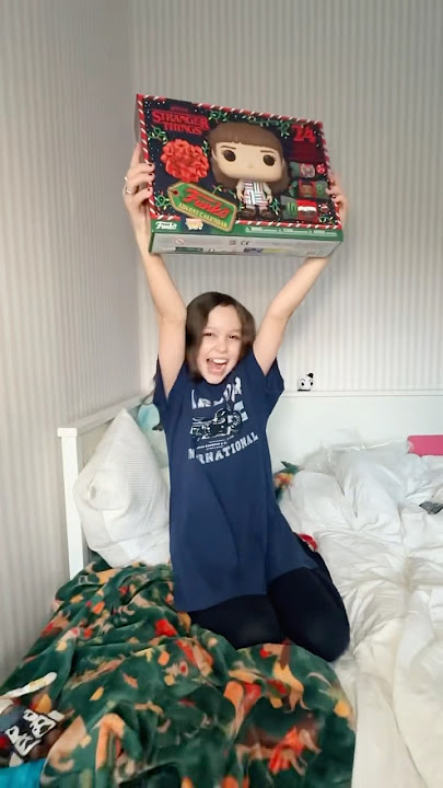 Surprising my daughter with a Funko pop stranger things advent calendar #jonathanjoly #shorts ￼