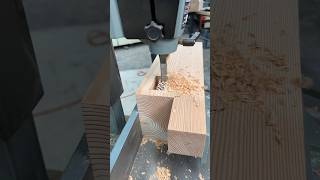 Making Mortises With The King Hollow Chisel Mortiser For The Base Section #Woodworking #Tools #Maker