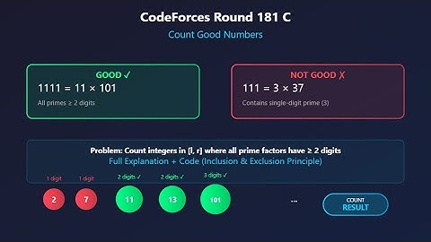 Educational CodeForces Round 181 | C – Count Good Numbers | Full Explanation +Solution"
