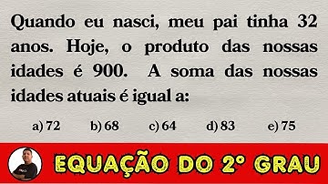 Problema de matemática com idades | Equação do 2º grau | Prof Robson Liers