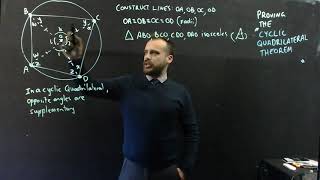 Proving the cyclic quadrilateral theorem