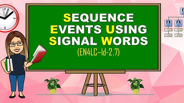 SEQUENCE EVENTS USING SIGNAL WORDS (EN4LC–ld-2.7)