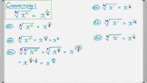 Converting Between Radicals and Rational Exponents