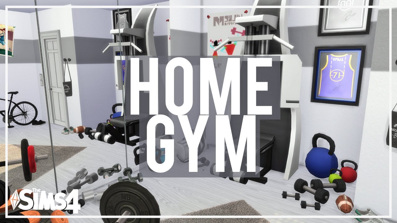 The Sims 4 Room Build HOME GYM + CC Links. YouTube