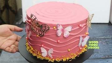 Beach waves and Butterflies Cake Design | Cook with Kousy