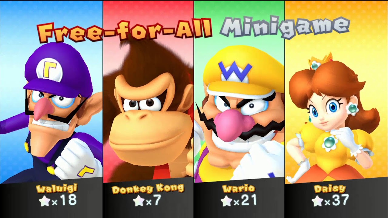 Mario Party 10 Chaos Castle - Wario vs Waluigi vs Donkey Kong vs Daisy Gameplay | MARIOGAMINGHUB