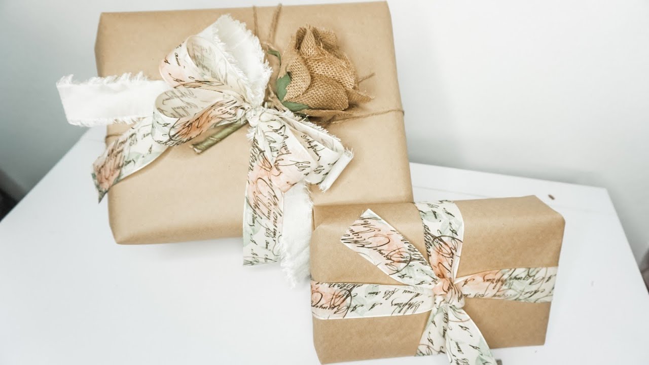 DIY Christmas Gift Wrapping Ideas Rustic YouTube