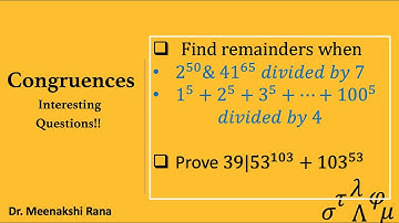Congruences | Interesting Examples