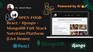 OPEN FOOD | 🍽️ AI-Powered Food Recommender – 🎥 Live Demo (React + Django + FAISS)