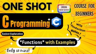 *Complete Functions Tutorial with Example* | C Programming Full course for Beginners