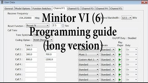 Motorola Minitor VI (6) programming guide - detailed long version