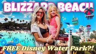 DISNEY WORLD VLOG! Blizzard Beach 🌊 Kids Areas, Slides + FREE Water Park Day?!