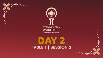 LIVE! | T1 | Day 2 | ITTF Mixed Team World Cup 2025 (Stage 1) | Session 2