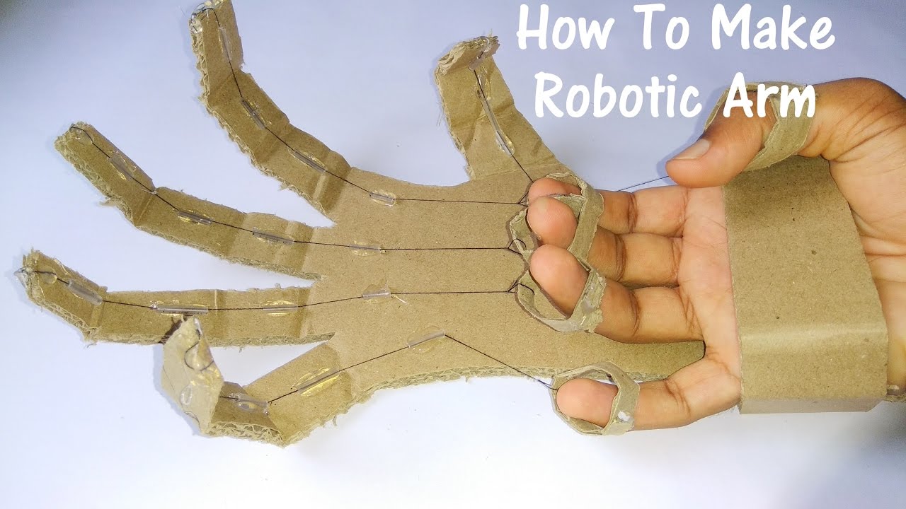 Sensory Integration Corrugated Paper Robot Arm Weapon Model DIY Toy Can  Control The Grasping Robot Arm Sensory Games To Kids Toy