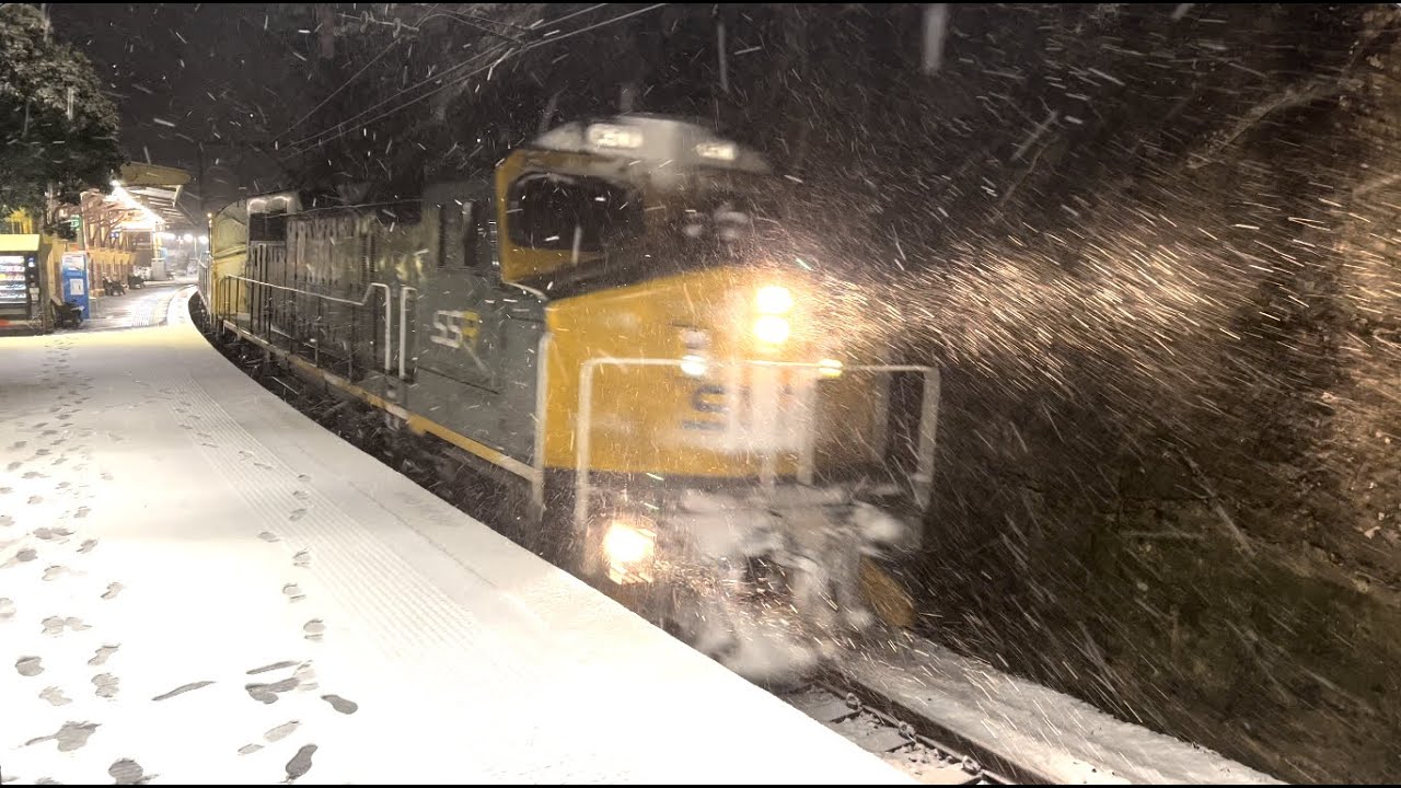 Trains In The Snowy Blue Mountains Australia (Featuring The Indian