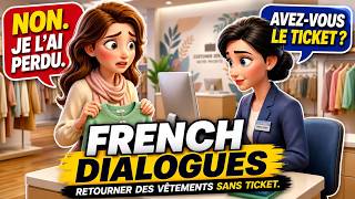 Daily French Dialogues for Beginners | Daily French Conversation (A1-A2) | Returning Clothes