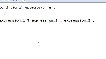 C Programming - 17 - Conditional operator