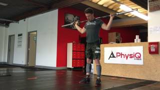 Snatch warm-up (empty barbell)