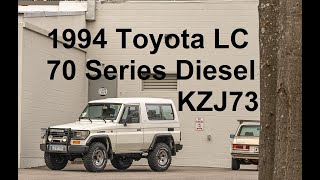 1994 Toyota Land Cruiser KZJ73 3.0L 1KZ Turbo Diesel 5 Speed Ironman Lift Kit Start Up Exhaust