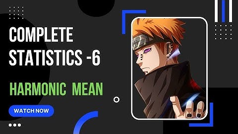 Harmonic Mean| Averages | Complete statistics - 6 | Zero to Hero