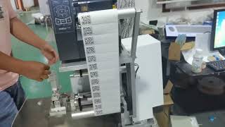 Wires flag folding labeling machine with printer Cable semi auto labeler