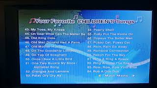 (180 Songs) Your Favorite Children's Songs (2005) (2011-reprint) DVD Menu Walkthrough (Alpha Music)