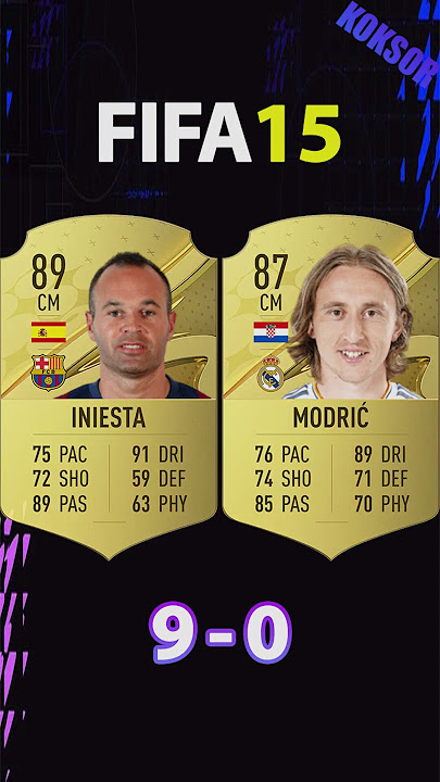 INIESTA VS MODRIC FIFA COMPARISON #shorts #football #fifa10 #fifa23