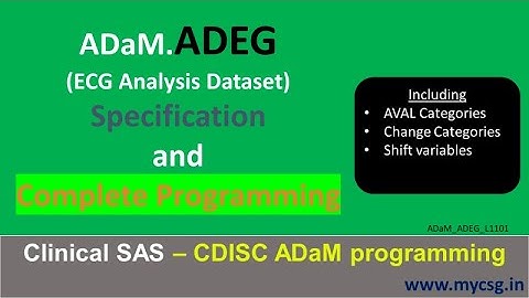 Klinische SAS - ADaM ADEG (ECG) Volledige programmering