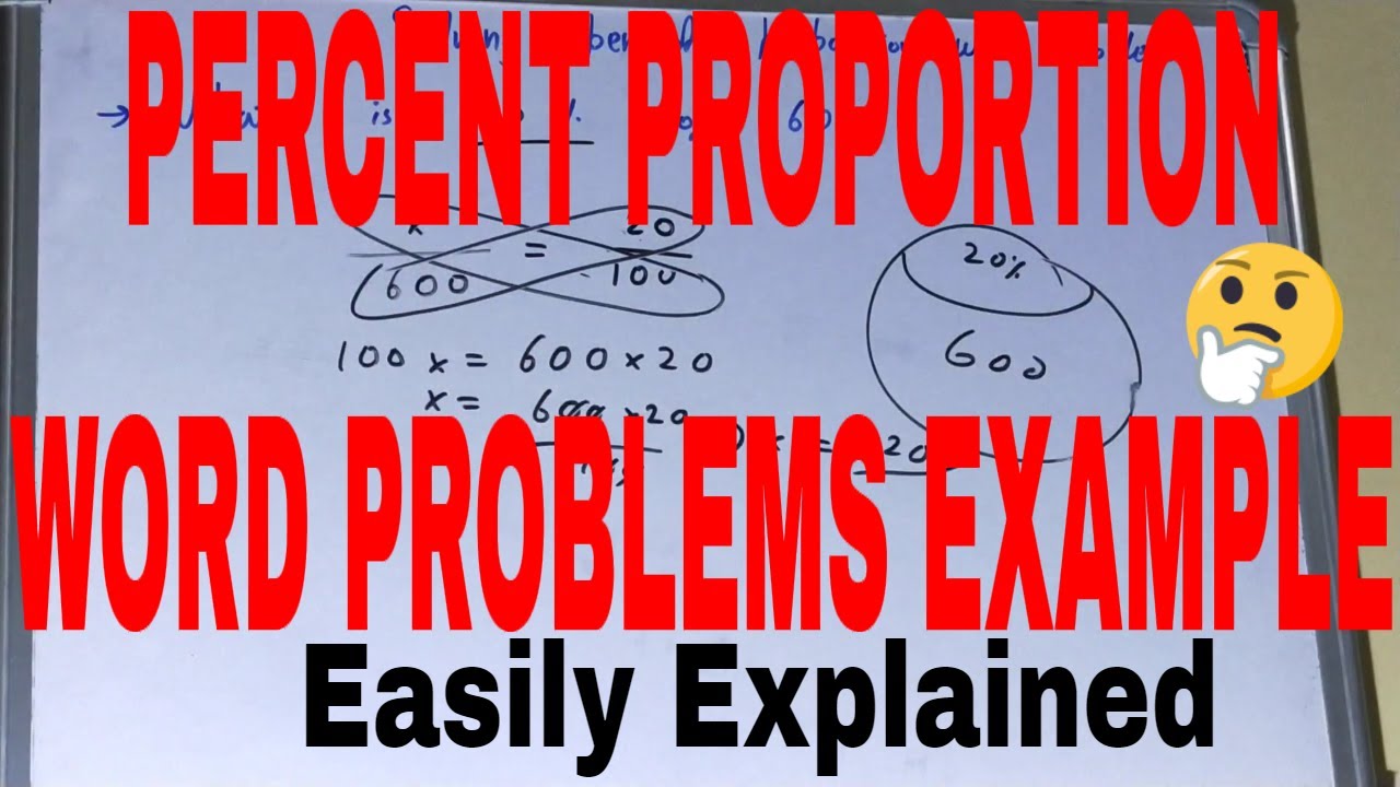 how to do percent proportion word problems