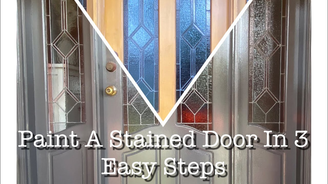 HOW TO PAINT A STAINED DOOR IN 3 easy steps DIY HD 1080p YouTube