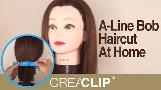 A-Line Bob Haircut At Home - Original CreaClip Bangs Hair Cutting Tool