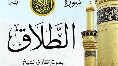 سورة الطلاق - مع إظهار آيات القراءة - تلاوة القارئ الشيخ مشاري العفاسي . صدى
