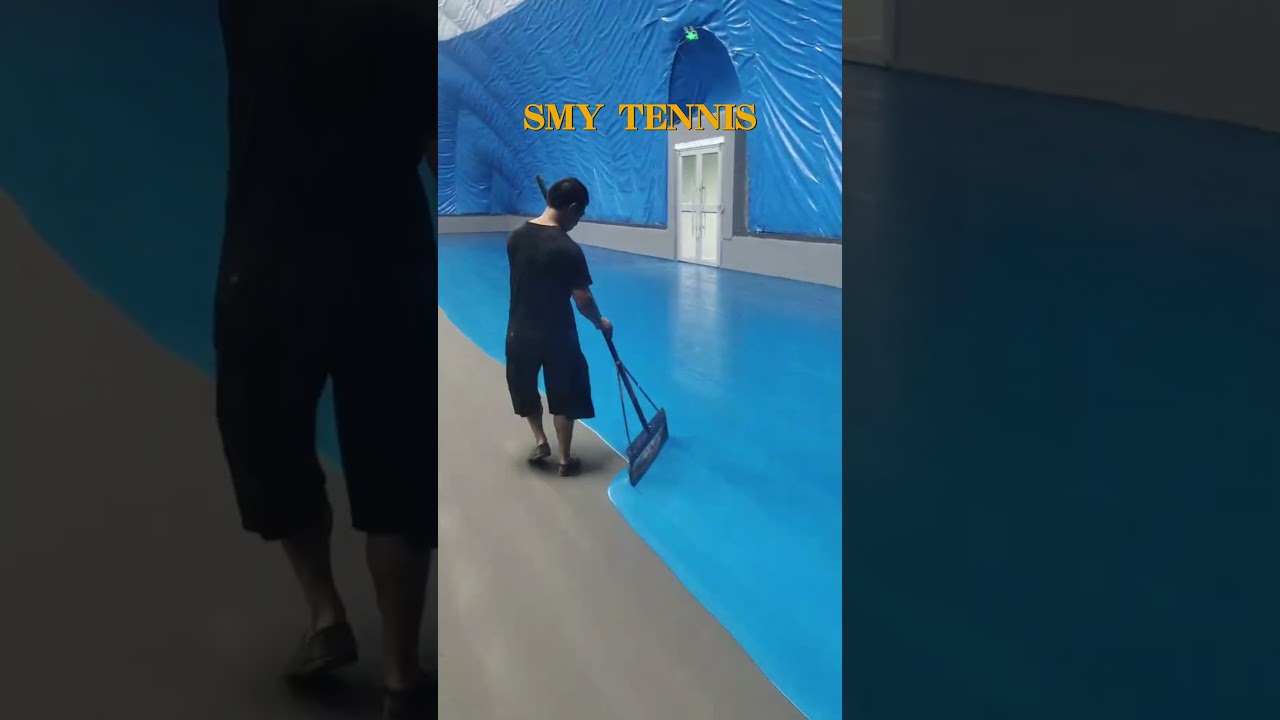 Building a World-Class Tennis Court|Smy Tennis Acrylic Coating Experts at Work 