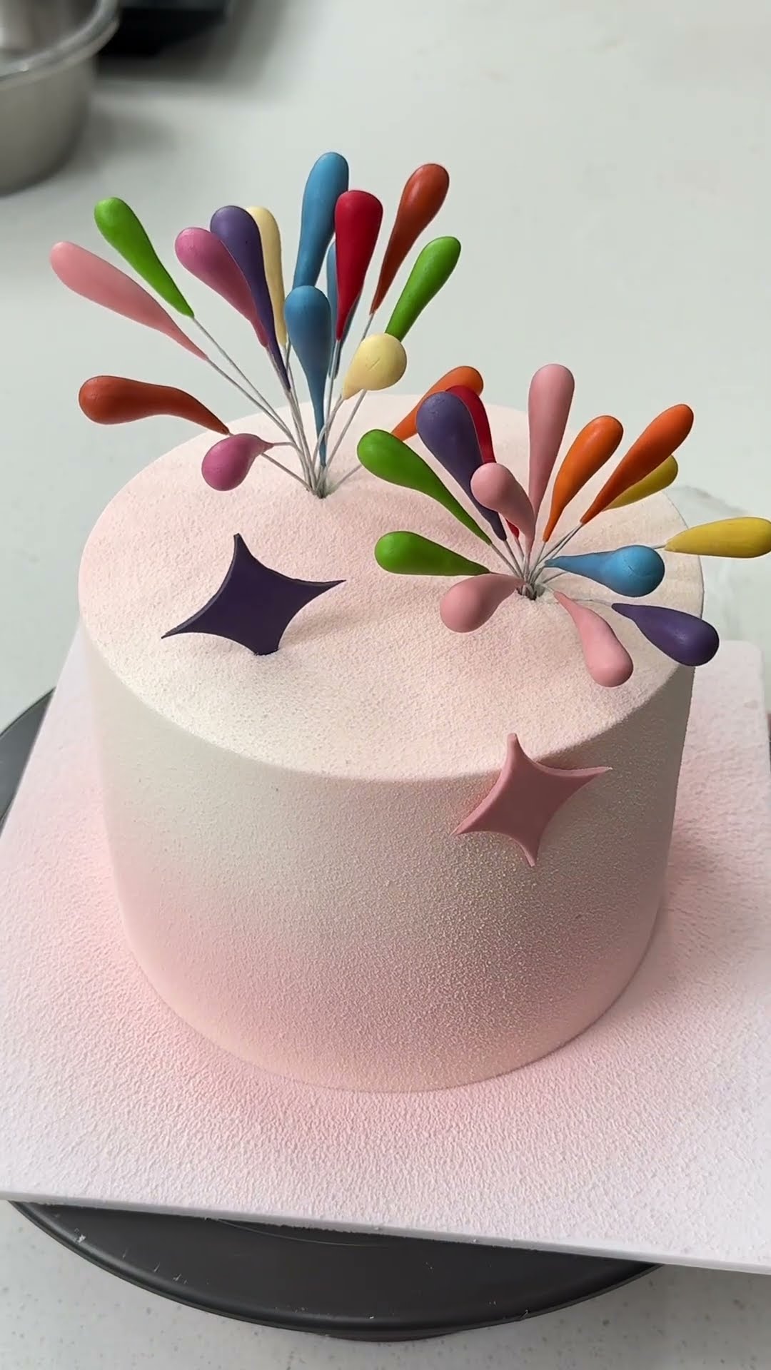 Fireworks Cake Sandblasting Cake Making I am a cake maker ins cake cake making cake ? desserts heal