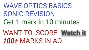 Wave Optics Part-1 | Important Topic for Airport Operations AAI | AAI AO 2020 | Fast Revision