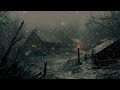 Frozen Night at a Remote Mountain House | Fierce Snowstorm &amp; Wind Sounds for Deep Sleep