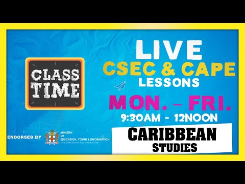 CAPE Caribbean Studies 9:45AM-10:25AM | Educating a Nation - November 10 2020