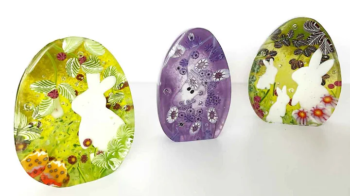 Fused Glass Standup Easter Eggs