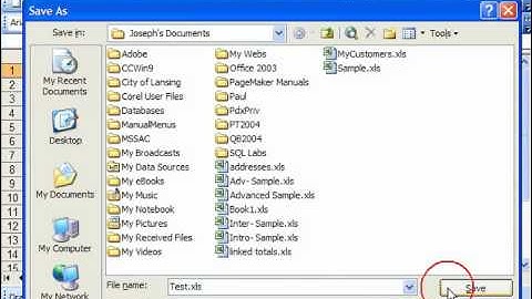 Excel 2003 Tutorial Saving Workbooks Microsoft Training Lesson 2.3